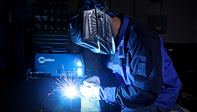 Image of welder welding in shop